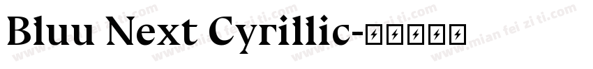 Bluu Next Cyrillic字体转换